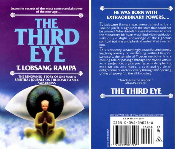 Picture of the third eye book cover front and back